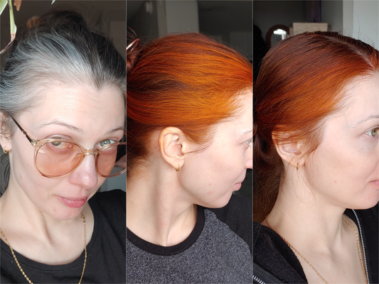 I Dyed my Silver Hair Copper with Henna