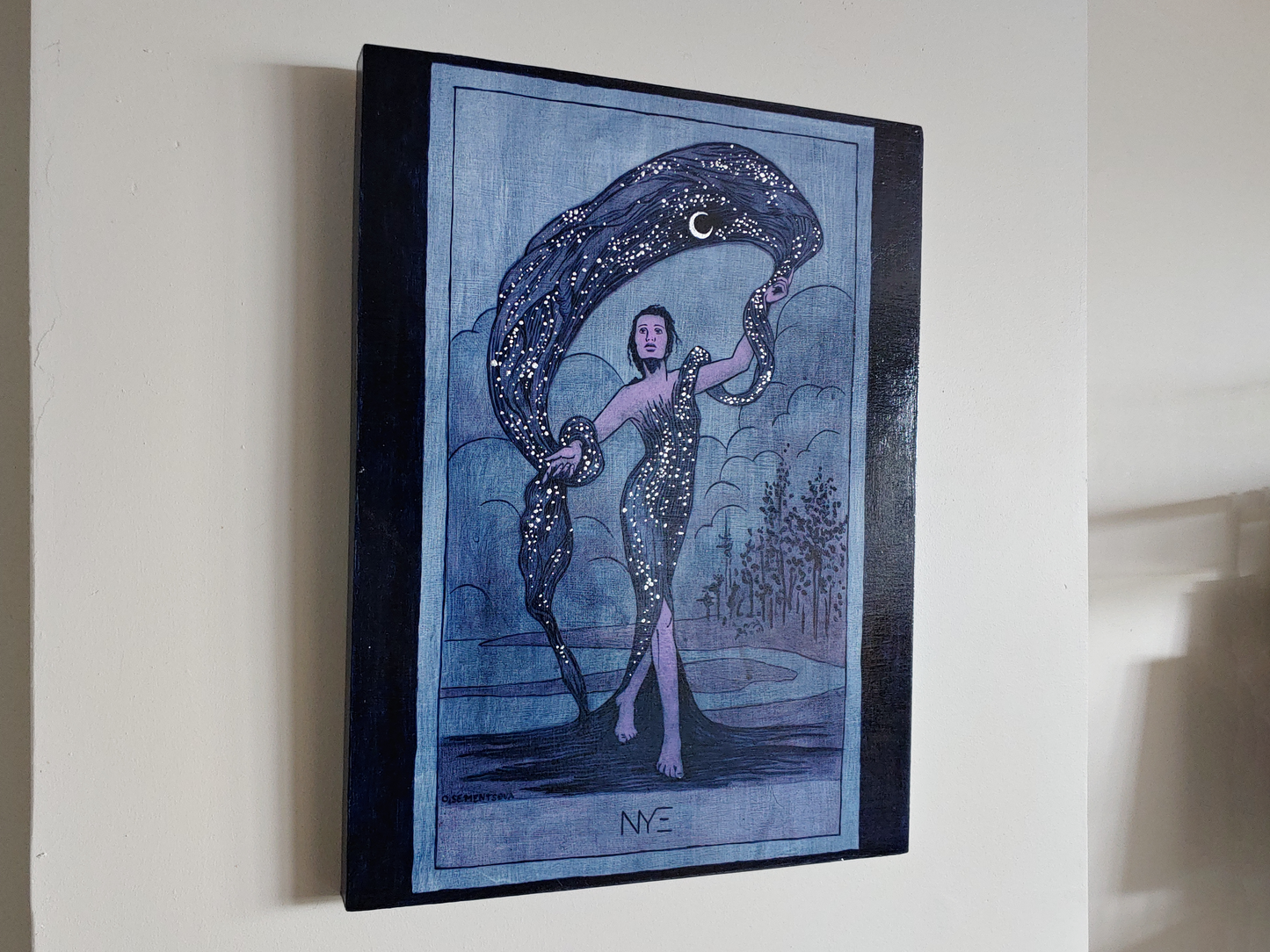 Nyx Goddess of Night Original Painting