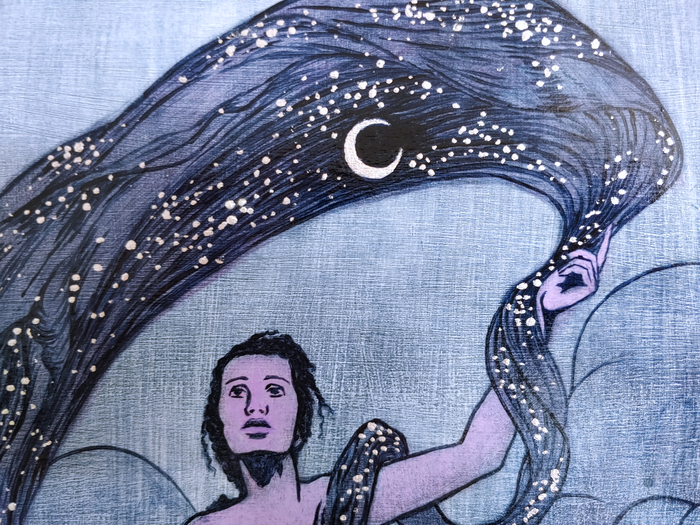 Nyx Goddess of Night Original Painting