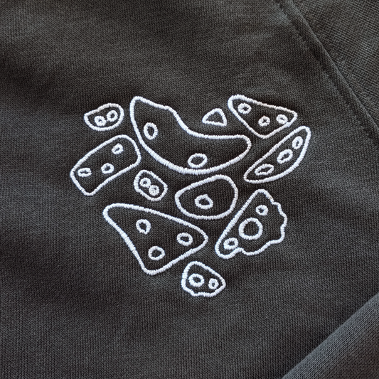 Rock Climbing Heart Embroidered Sweatshirt