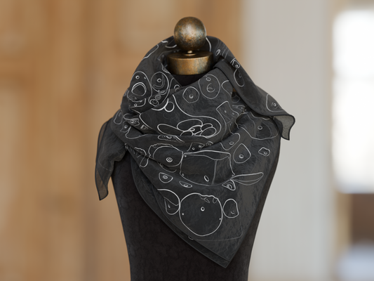 Rock Climbing Holds Silk Scarf