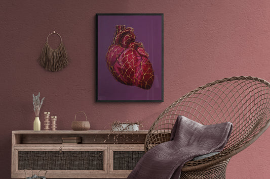Heart of Gold Framed Art Print
