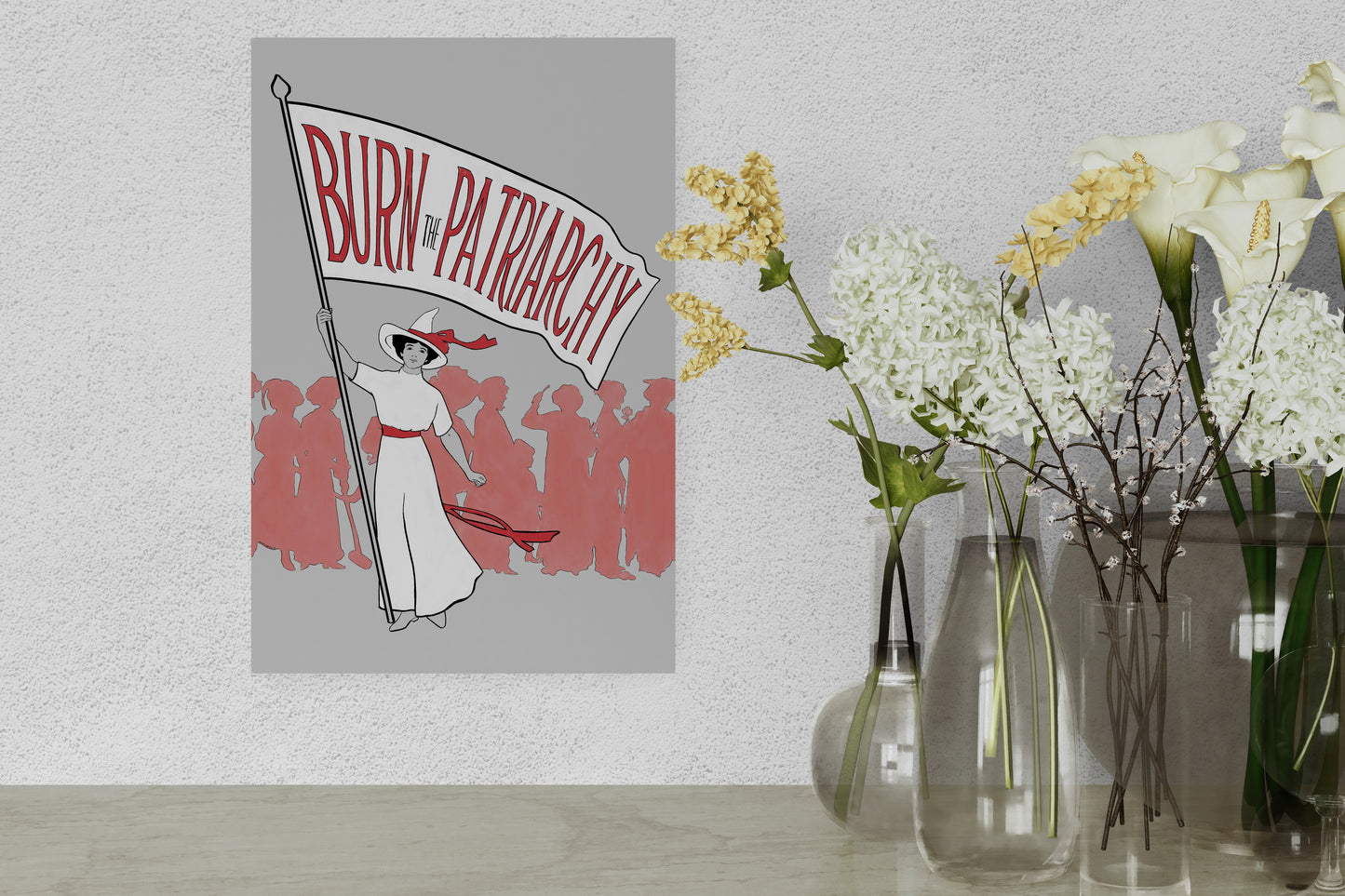 Burn the Patriarchy Edwardian Witch Poster
