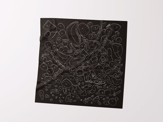 Rock Climbing Line Art Silk Scarf