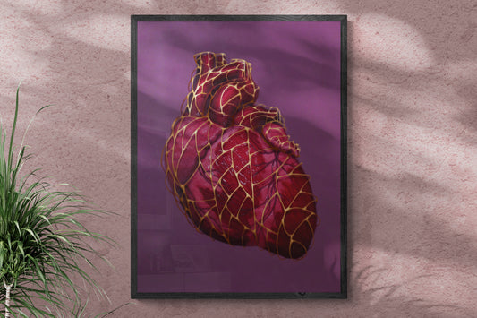 Heart of Gold Framed Art Print