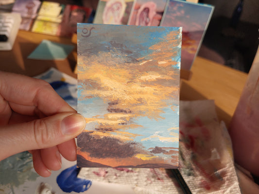 Stormy Cloud Study Painting