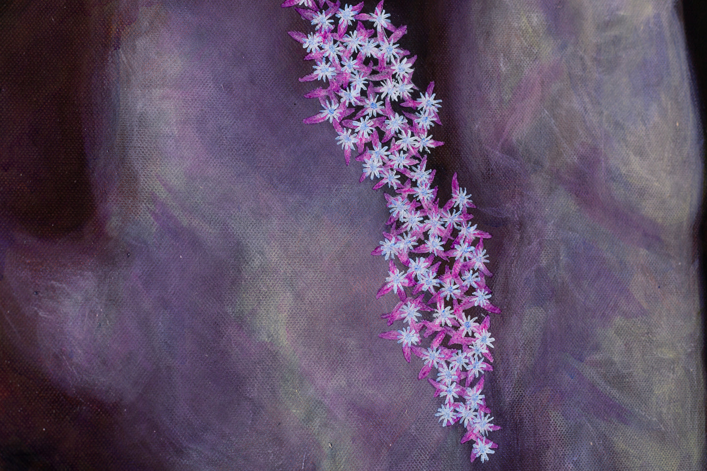 Moody Purple Male Figure Surreal Original Painting