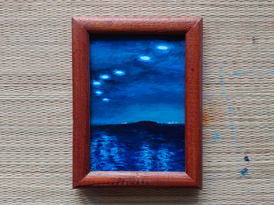 UAPs At Night Original Painting