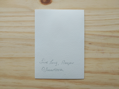 Live Long Prosper Hand Coloured Print