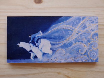 Polar Bear Run Mounted Print