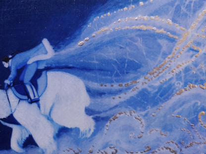 Polar Bear Run Mounted Print