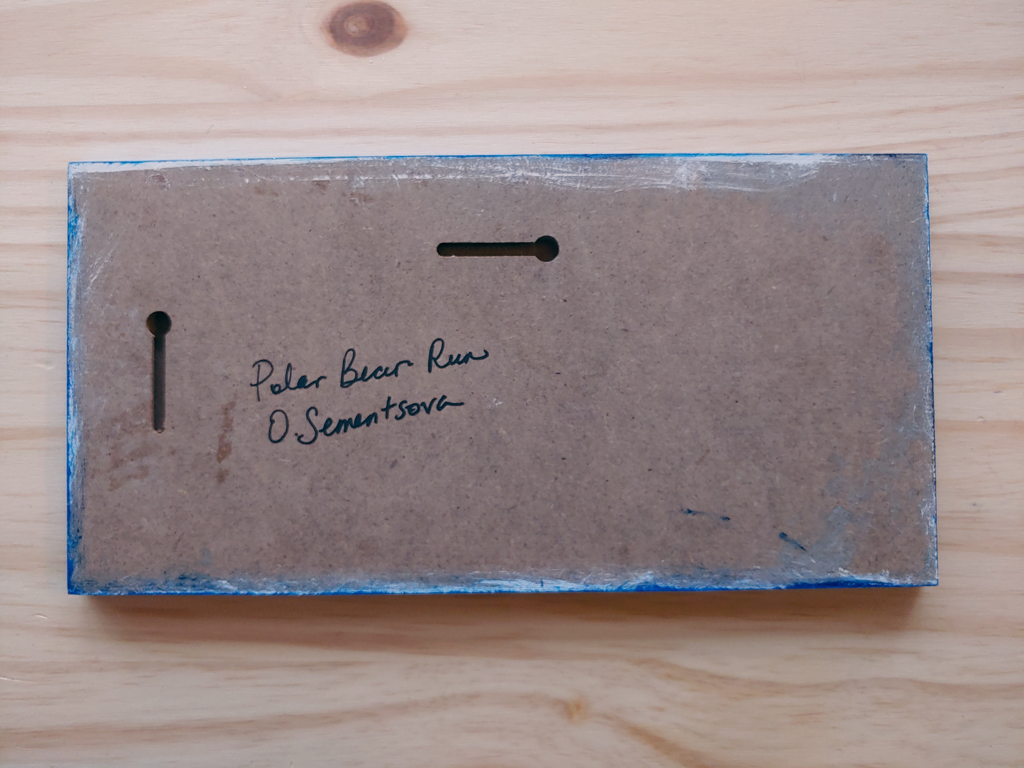 Polar Bear Run Mounted Print