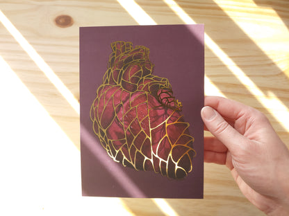 Heart of Gold Gilded Art Print