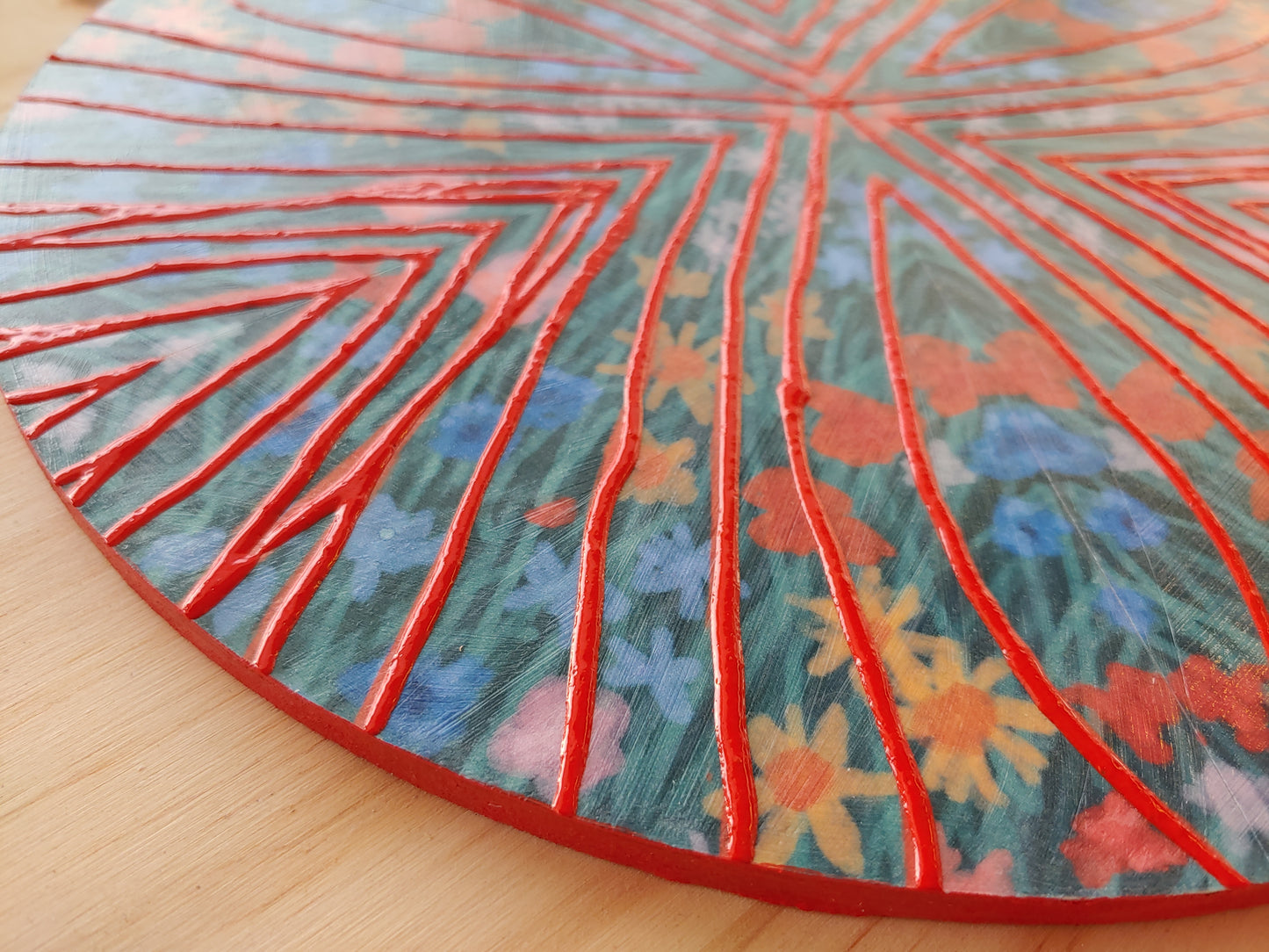 Orange Haze Kaleidoscope Painting