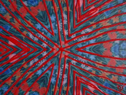 Orange Haze Kaleidoscope Painting