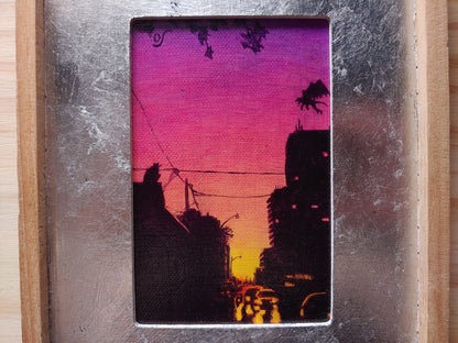 Gargoyles in the City at Sunset