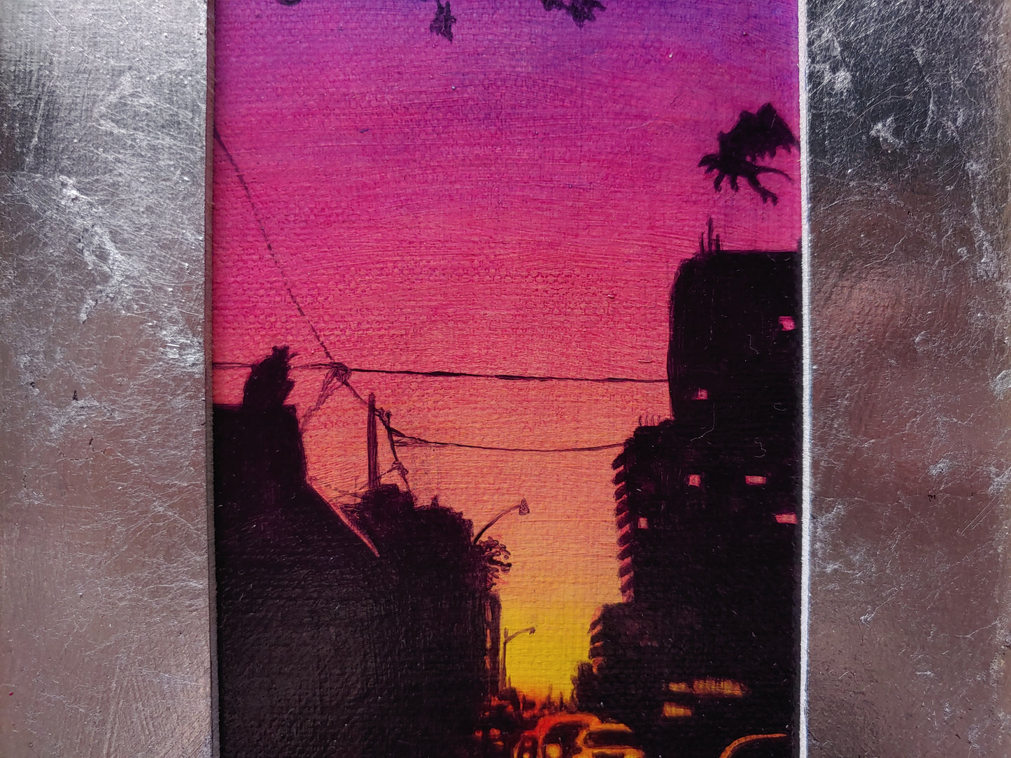Gargoyles in the City at Sunset