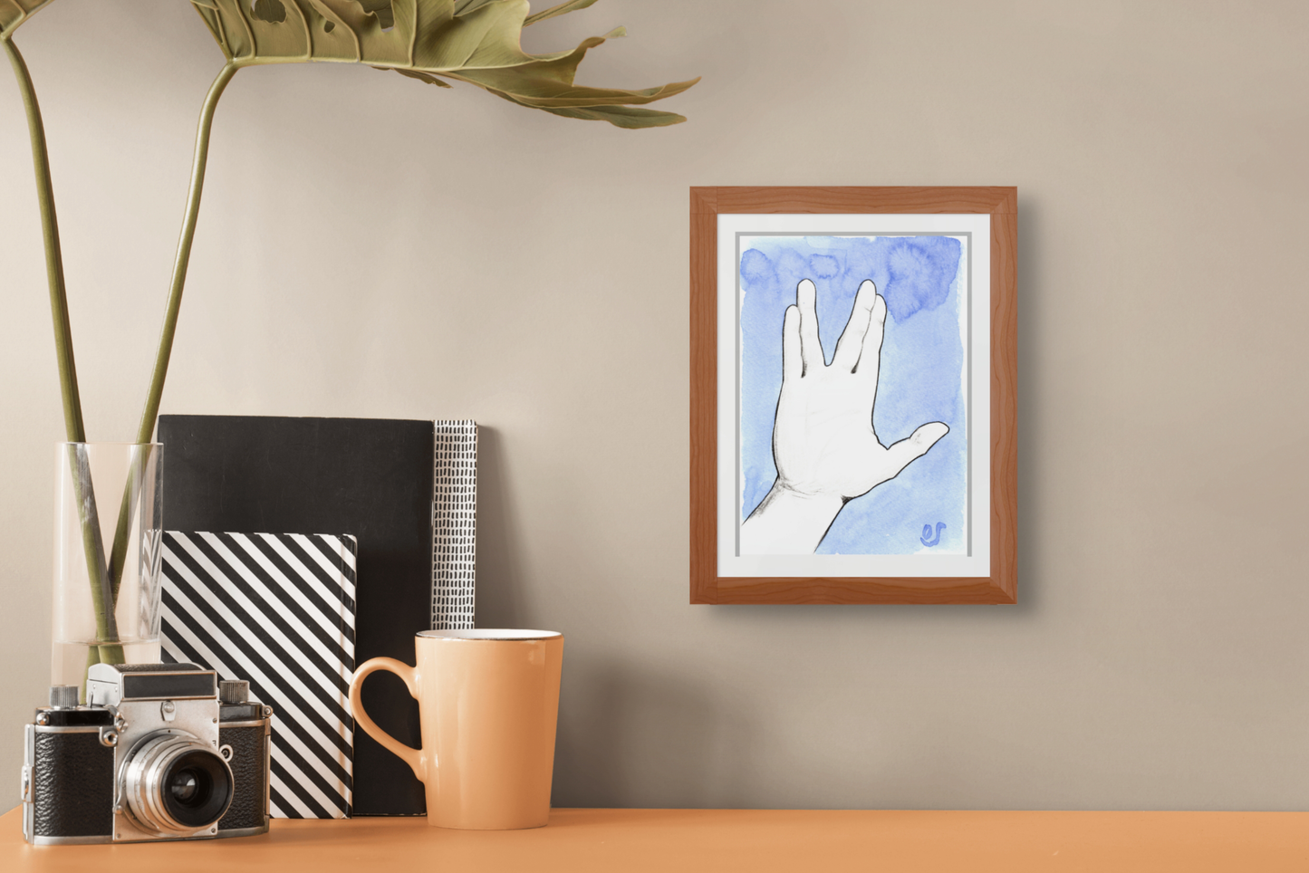 Live Long Prosper Hand Coloured Print