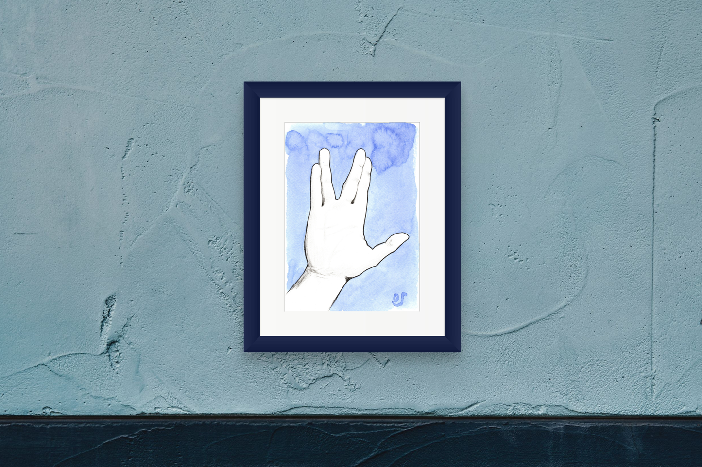 Live Long Prosper Hand Coloured Print