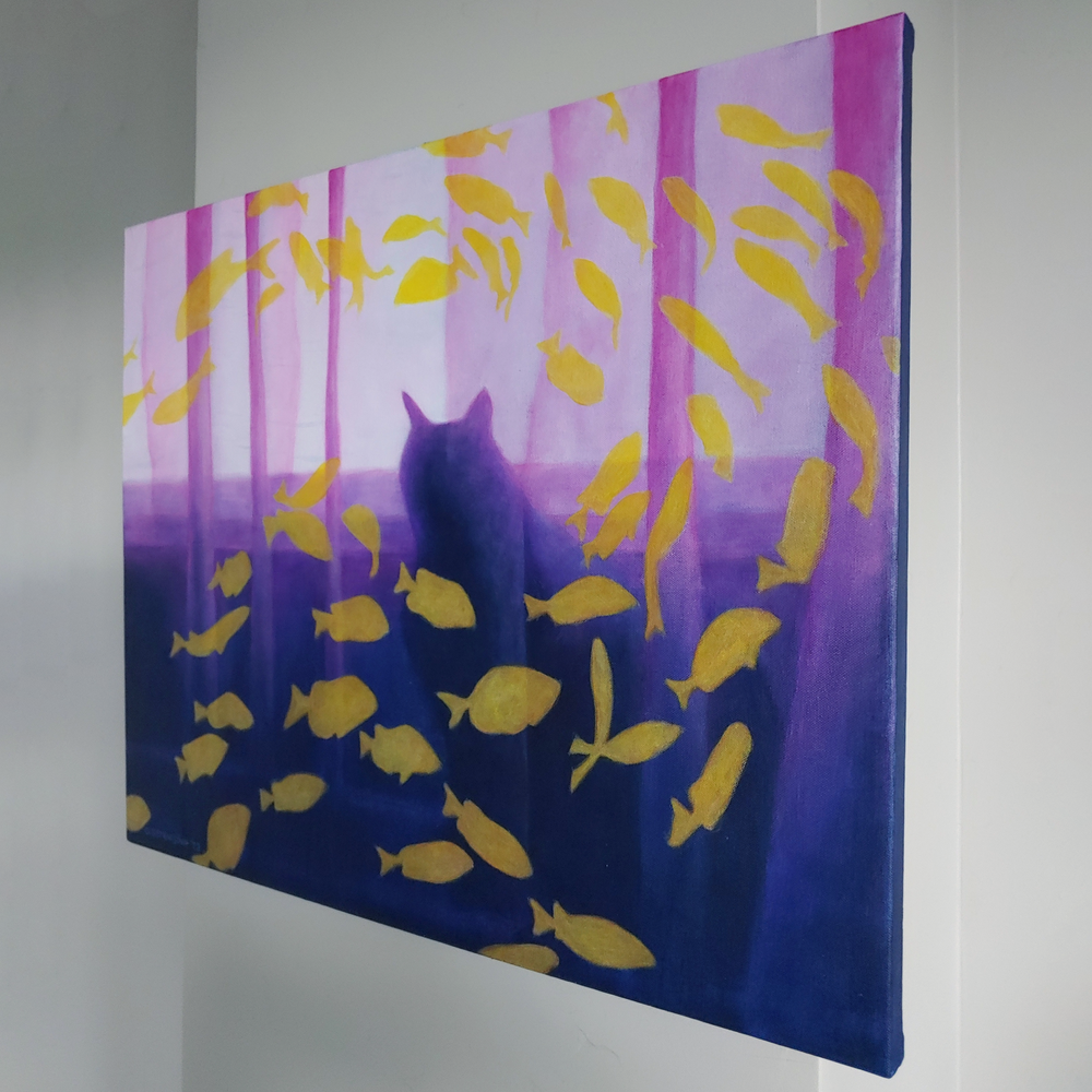 Lulu at the Window Original Painting