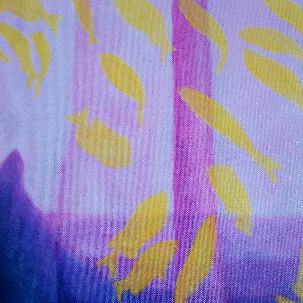 Lulu at the Window Original Painting