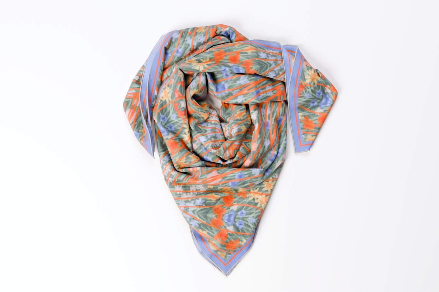 Orange Haze Silk Scarf