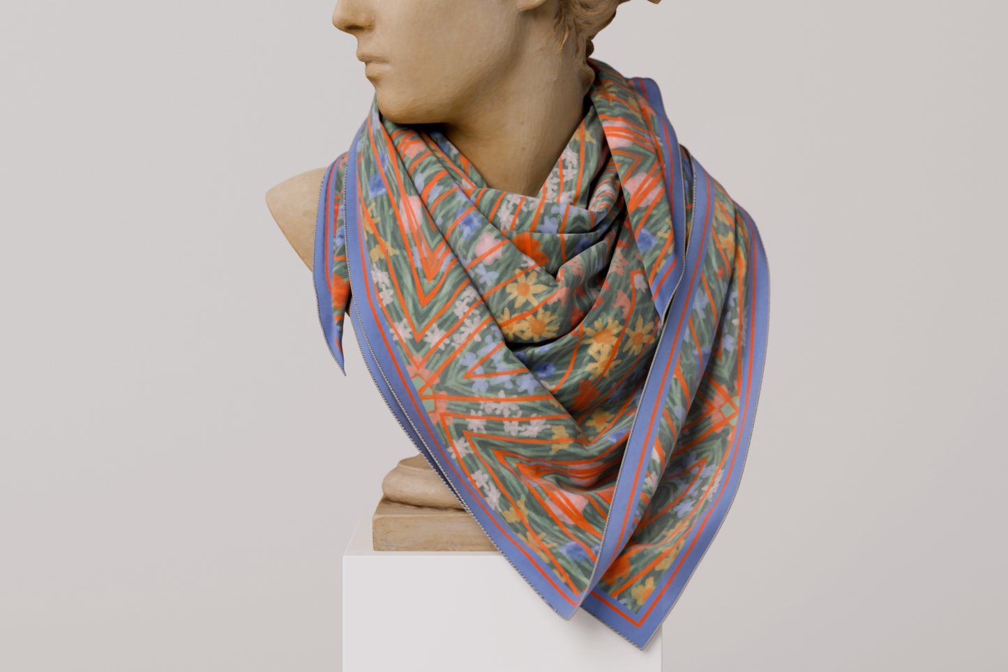 Orange Haze Silk Scarf