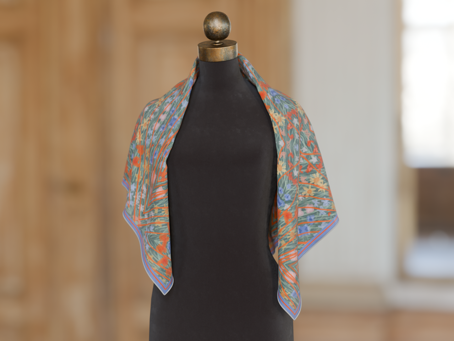 Orange Haze Silk Scarf