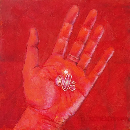 Wishes and Secrets in Hand Original Painting