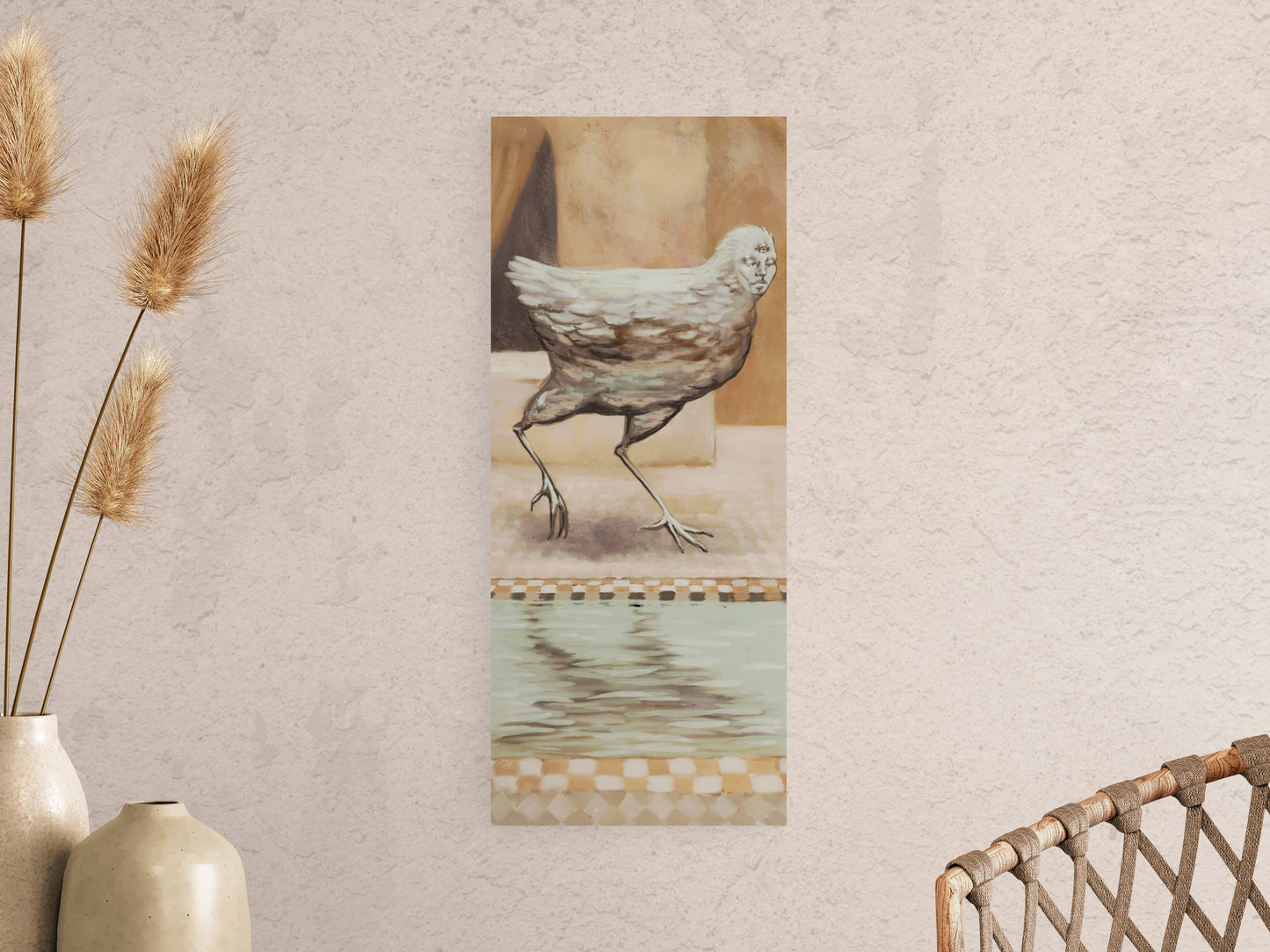 Surreal Silver Bird Art Print Limited