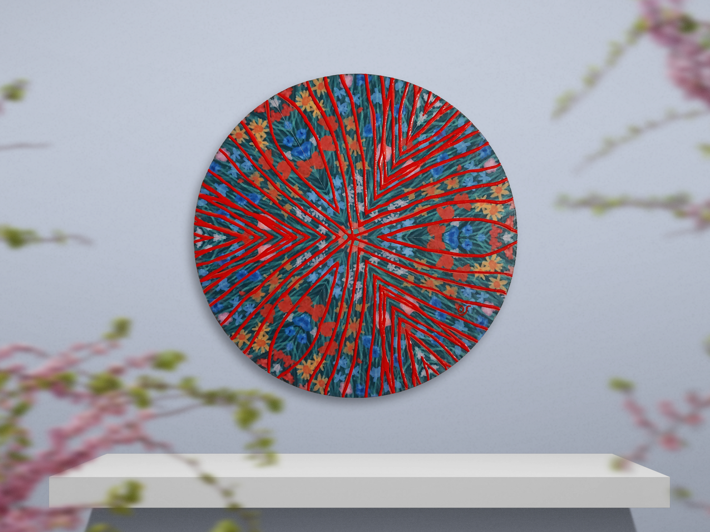 Orange Haze Kaleidoscope Painting