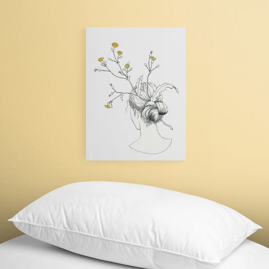 Wild Flower Hair Art Print