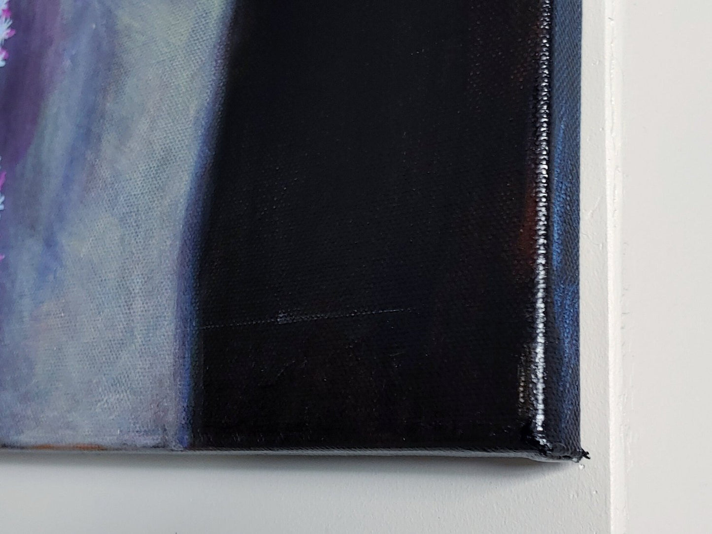 Moody Purple Male Figure Surreal Original Painting