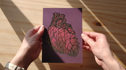 Heart of Gold Gilded Art Print