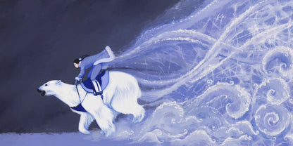 Polar Bear Run Mounted Print