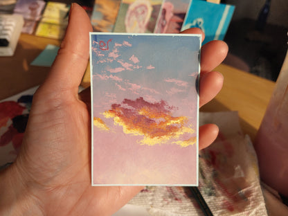 Sunset Cloud Study Painting