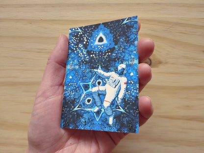 Spaced Out Silver Foil ACEO