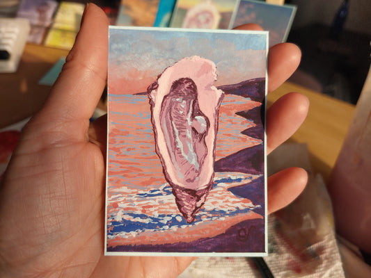 Sunset Seascape Oyster Painting