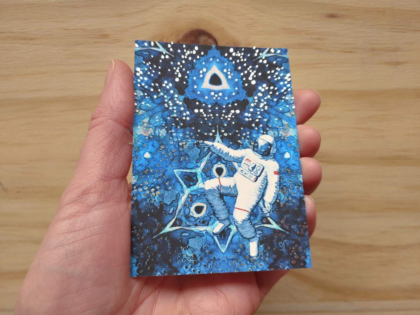 Spaced Out Silver Foil ACEO
