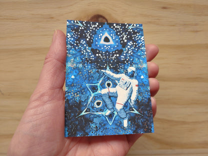 Spaced Out Silver Foil ACEO