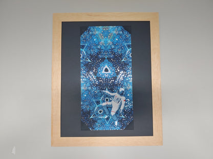 Spaced Out Silver Foil Art Prints